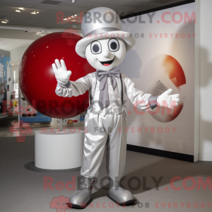 Sølv Juggle maskot kostume...