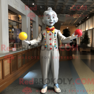 Sølv Juggle maskot kostume...