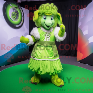 Lime Green Ram maskot...