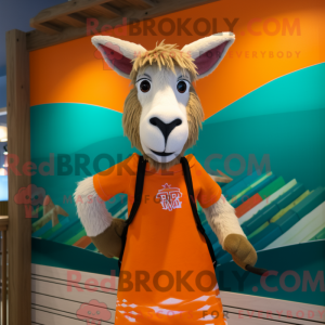 Oransje geit maskot...