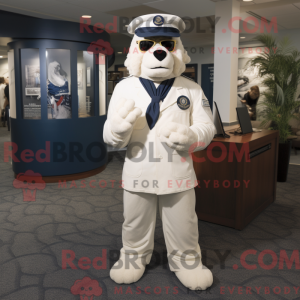 White Navy Seal maskot...