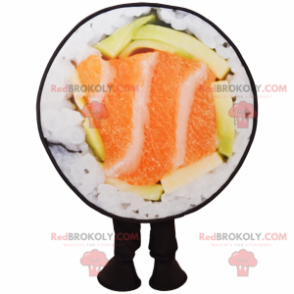 Sushi maskot med lax - Redbrokoly.com