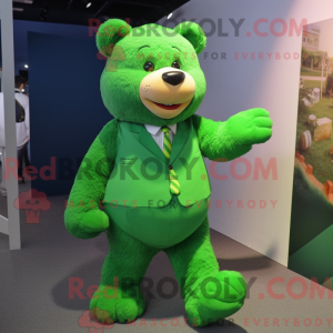 Groene beer mascottekostuum...