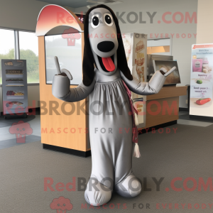 Silver Hot Dog mascot...