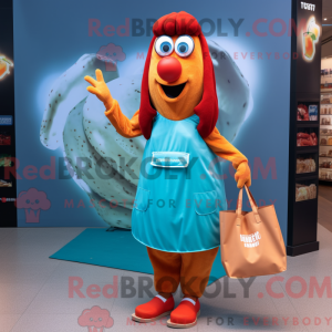 Cyan Currywurst maskot...