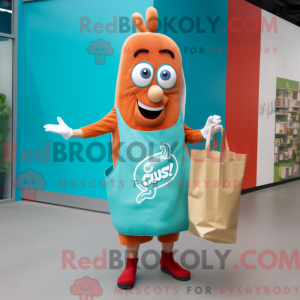Cyan Currywurst maskot...