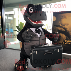 Sort Tyrannosaurus maskot...