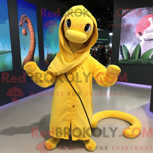 Geel Slang mascottekostuum...