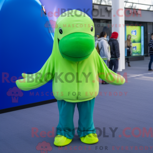 Lime Green Blue Whale...