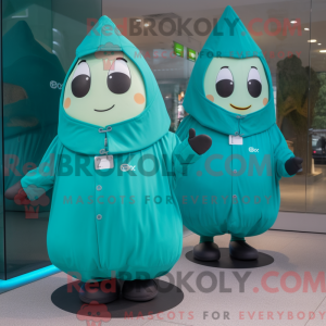 Blågrøn kartoffel maskot...
