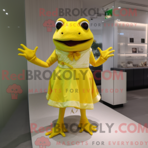 Gele Kikker mascottekostuum...
