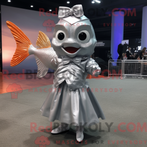 Silver Goldfish mascot...