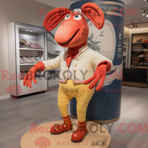 Cream Lobster maskot...