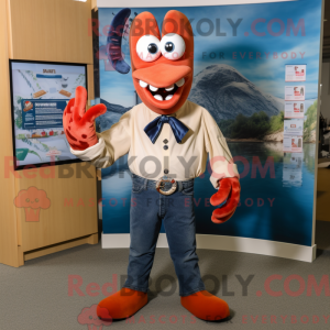Cream Lobster mascot...