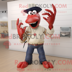 Cream Lobster mascot...