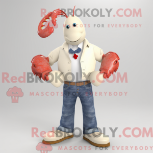 Cream Lobster mascot...