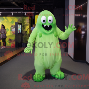 Lime Green Ghost maskot...
