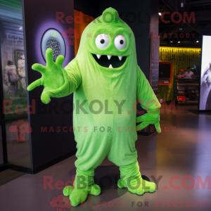 Lime Green Ghost mascot...