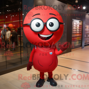 Red Volleyball Ball mascot...