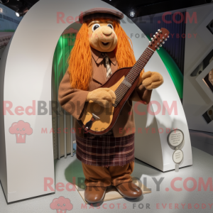 Brun Celtic Harpe máscara...