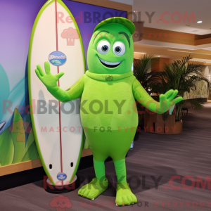 Lime Green Surfboard mascot...