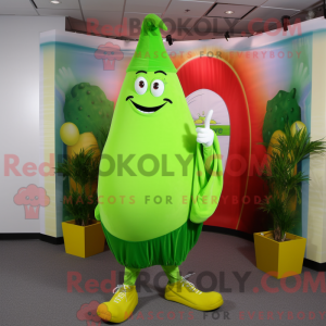 Lime grönn lök maskot...