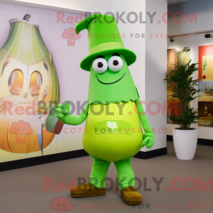 Lime grønn løk maskot...