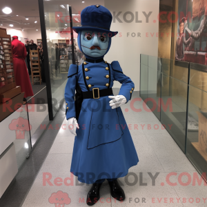 Mascotte de soldat bleu de...
