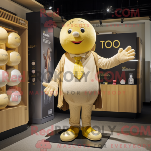 Gold Juggle maskot kostume...