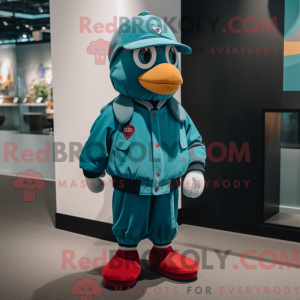 Teal Cherry mascottekostuum...