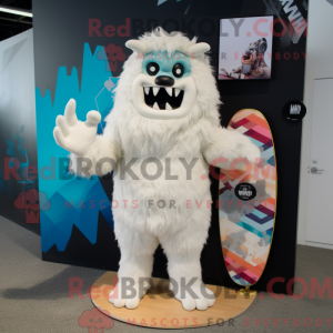 White Demon mascot costume...