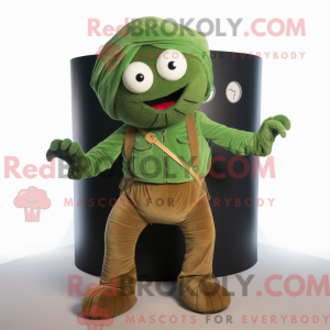 Postava maskota zeleného...