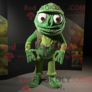 Groene Spider mascotte...