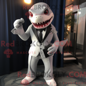 White Shark mascot costume...