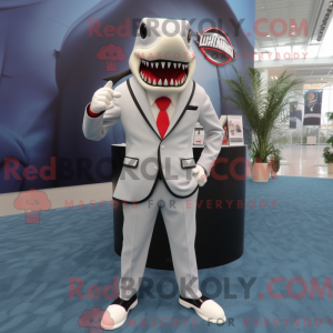 White Shark mascot costume...