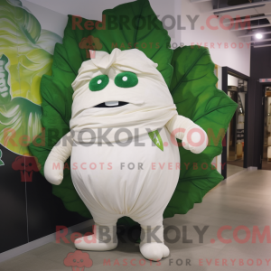 White Cabbage Leaf maskot...