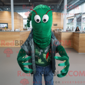 Forest Green Lobster mascot...