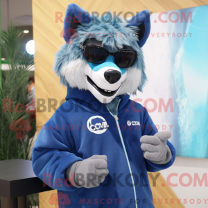 Blue Say Wolf maskot...