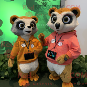 Peach Lemur mascot costume...