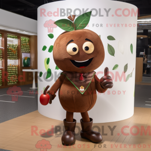 Brown Cherry mascot costume...