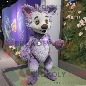 Lavendel hyæne maskot...