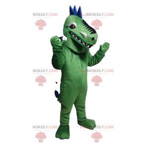 Grønn og blå dinosaur maskot. Dinosaur kostyme