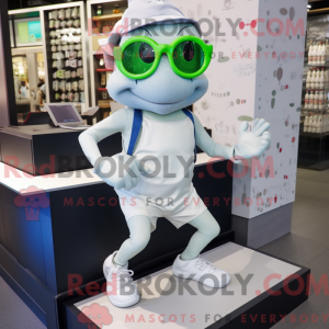 Silver Frog mascottekostuum...