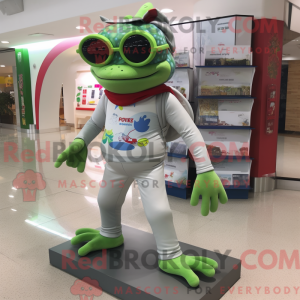 Silver Frog mascottekostuum...