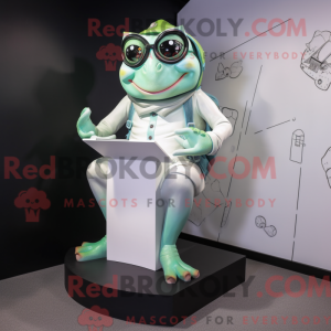 Silver Frog mascottekostuum...