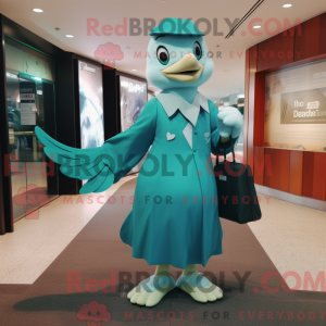 Teal Swan maskot kostume...