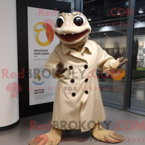 Beige Python mascot costume...