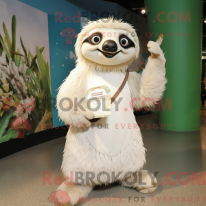 White Sloth maskot kostume...