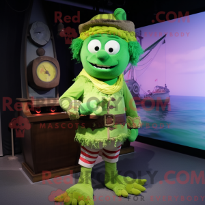 Mascotte de pirate vert...