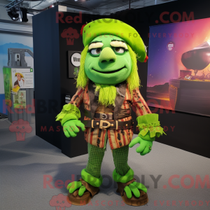 Mascotte de pirate vert...